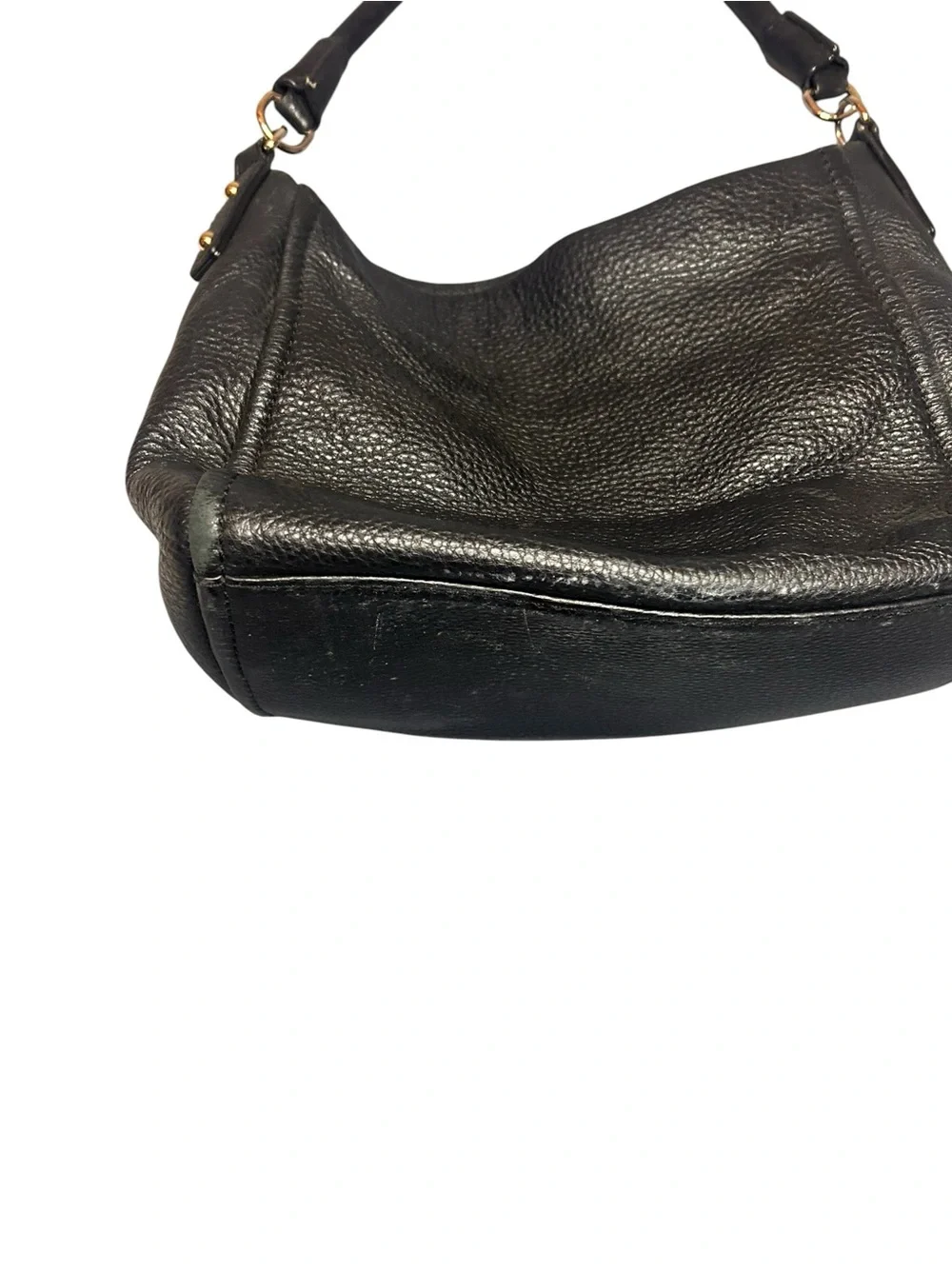 Kate Spade New York Black Pebbled Leather Shoulder Bag Hobo Purse